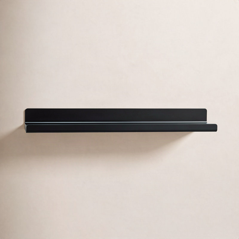 MODO Metal Floating Shelf, 1.8" H x 20.3" W x 4.1" D, Black
