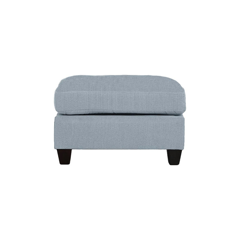 Chic chic en tissu de lin gris avec des pieds en bois pour le revêtement de la surface de vie et le dossier épuré