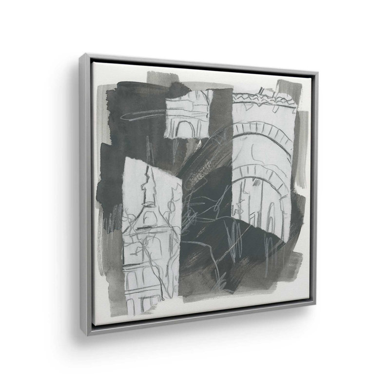 «Street Shadows II» par June Erica Vess, reproduction d'art sur toile, H 20 po x l 20 po, Argent argent