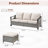 All-Weather Outdoor Wicker Modern Wicker Iron Armrests Sofa With Ottomans-1845809357
