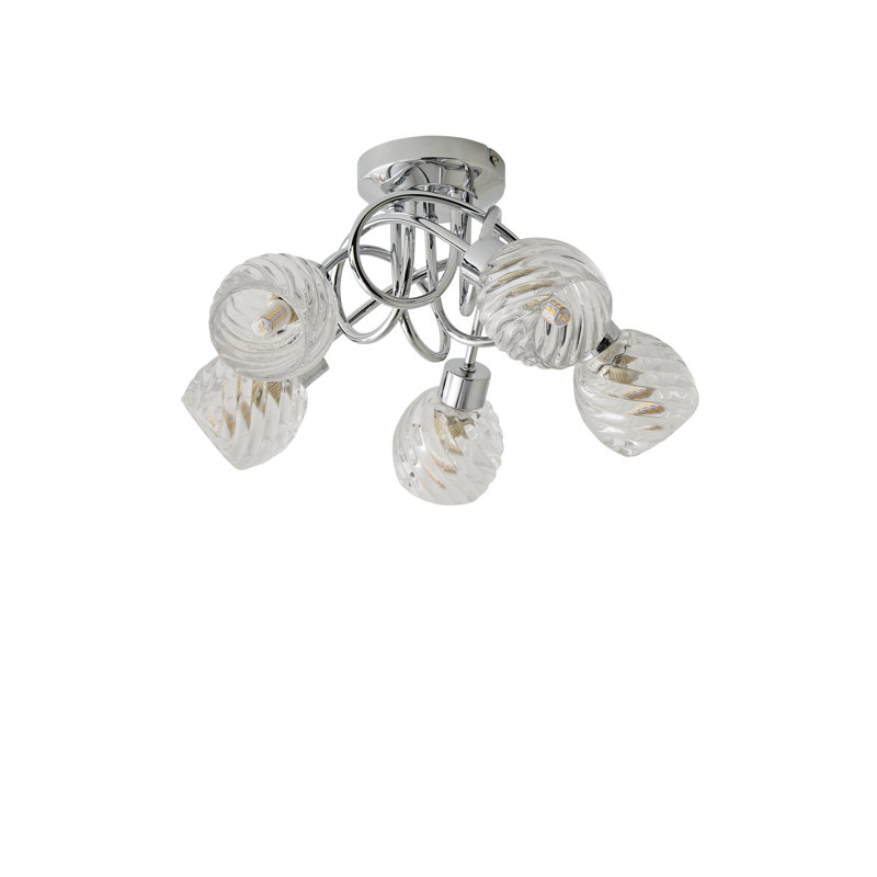 Donelson Glass Semi Flush Mount, Yes