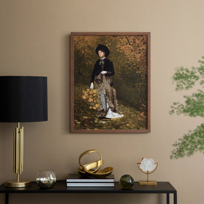 «Vintage Portrait Print CXII», reproduction encadrée - bois massif