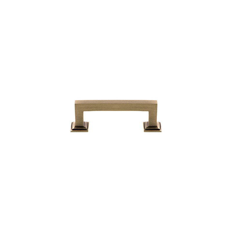 Grandeur Geneva 3" Brass Handle Pull, Vintage Brass