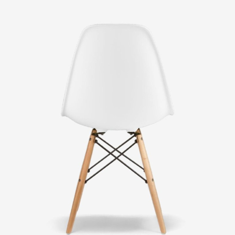 Neveyah Plastic Dining Chair, White