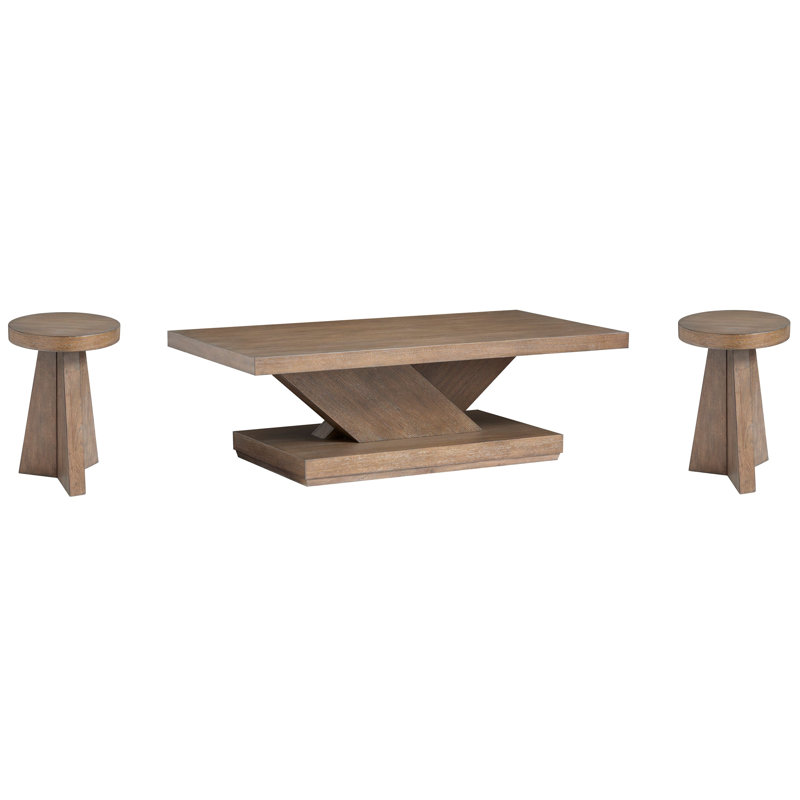 Table basse rectangulaire avec 2 tables d'appoint, 3 pièces: table basse, 2 tables de bout