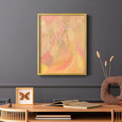 «Peach Bliss IV», reproduction encadrée - bois massif