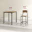 Ensemble de table de bar et de chaises à hauteur de comptoir pour petite table de salle à manger industrielle pour 2 tables de cuisine carrées et tabourets avec structure en acier