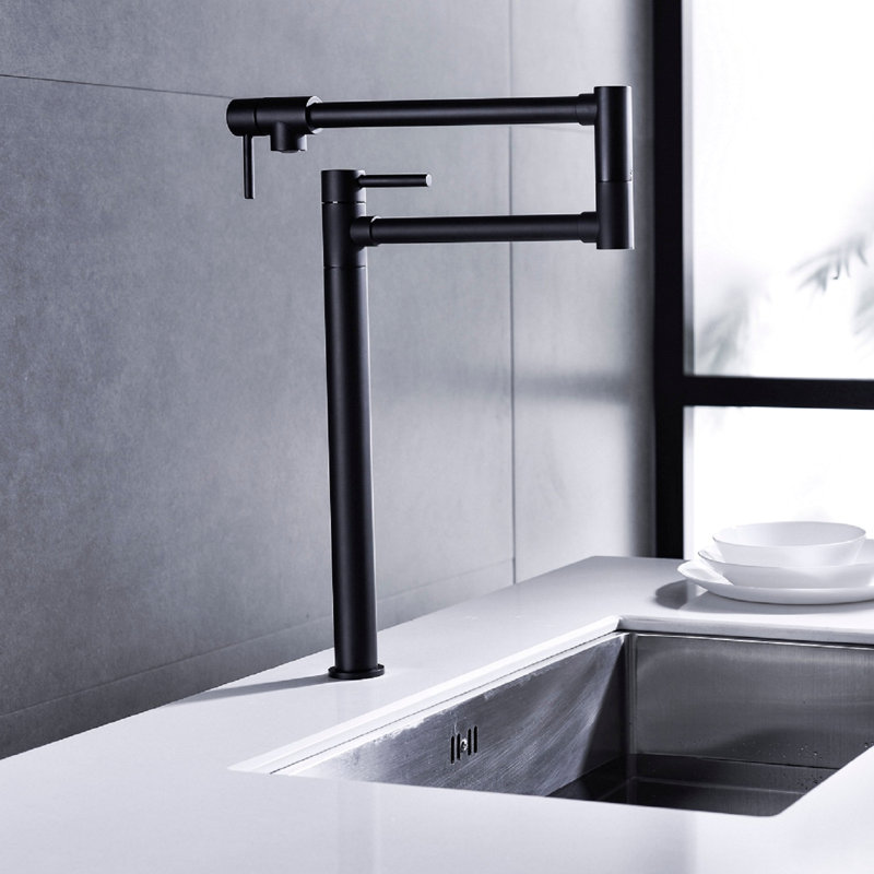 Robinet remplisseur de pot avec tige d'extension, Matte Black