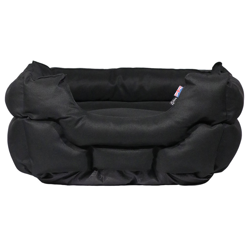 Cabrera Polyester Pet Bed, 64cm W x 48cm D x 28cm H, Black