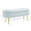 Banc de rangement ovale avec revêtement en flanelle et pieds en métal-1906658151-1906658158