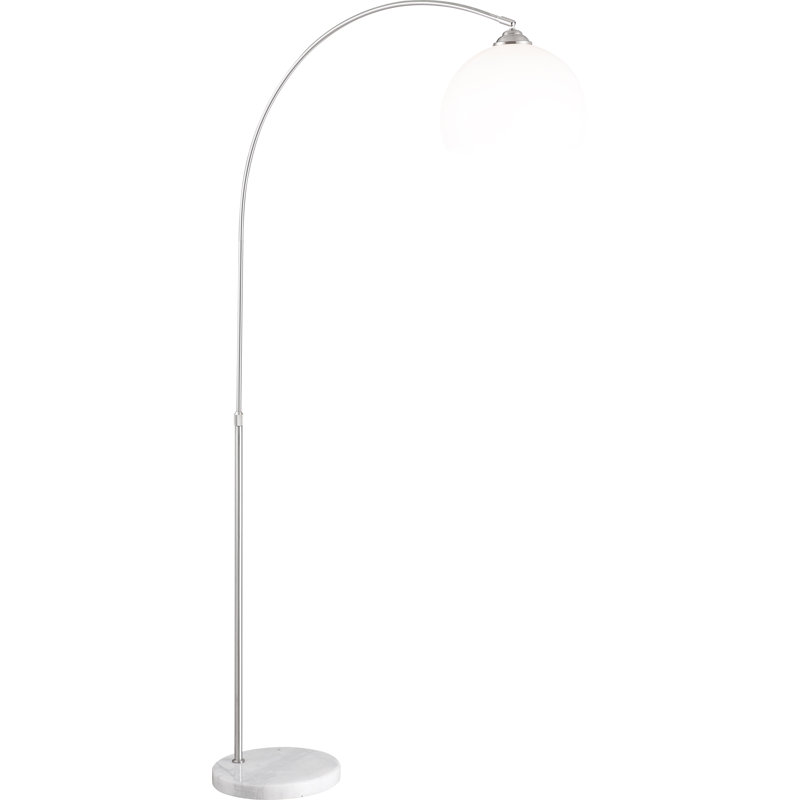 Silvestre 196cm Matt Brushed Nickel Arched Floor Lamp