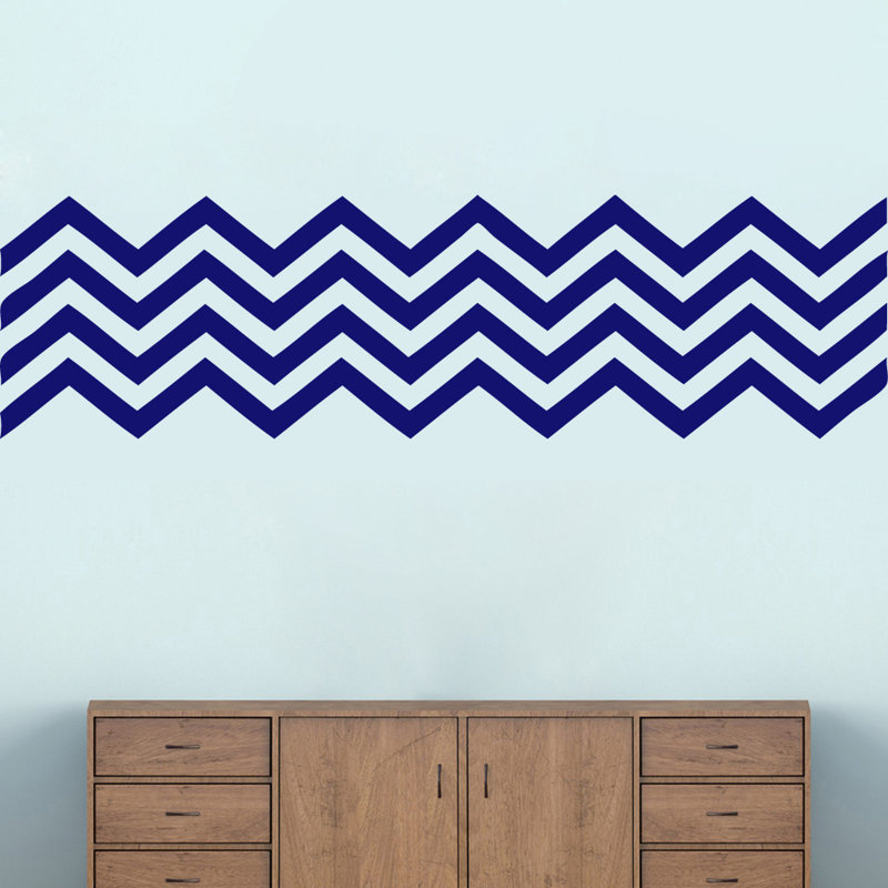 Abstract Non-Wall Damaging Accent, Navy