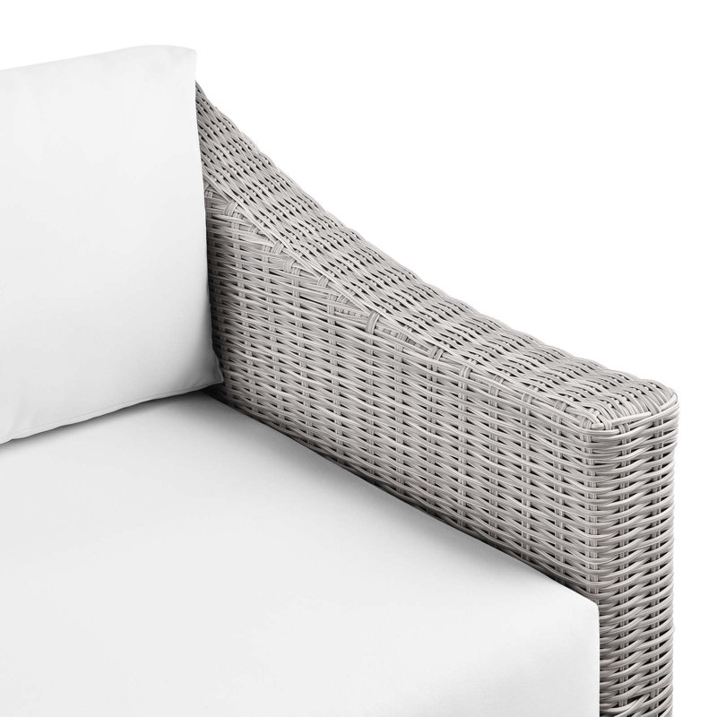 Fauteuil d'extérieur en rotin Conway, Sunbrella® blanc