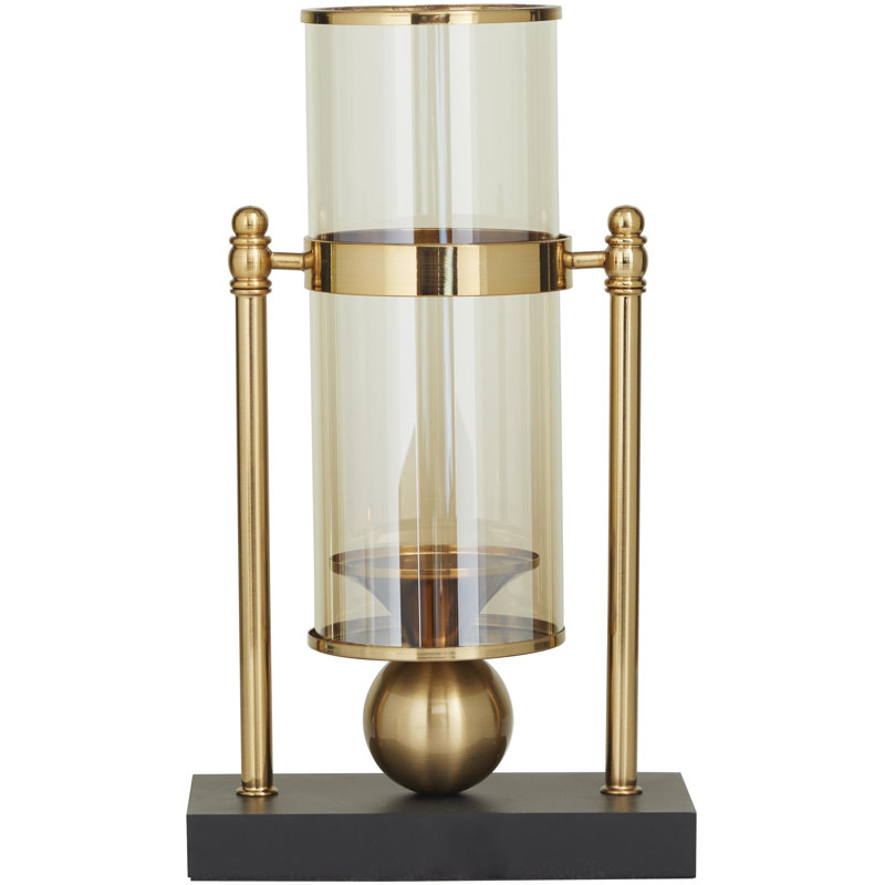 Porte-bougie abstrait moderne en métal, H 13,3 po x l 7,9 po x P 4,2 po