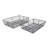 S/2 Rectangular Iron Trays,Black