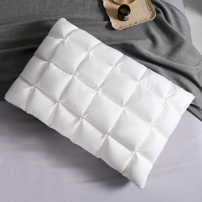 Soft Quilted Cotton Down Alternative Bed Pillow King Size, 1-Piece (White)