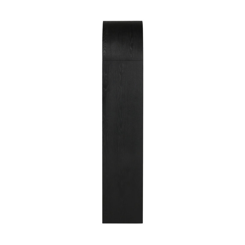 Risa Geometric Bookcase, Brushed Ebony Oak