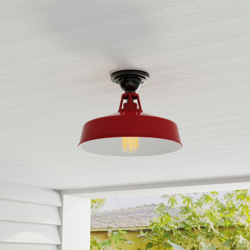 Plafonnier semi-encastré d'extérieur Petties, Rouge