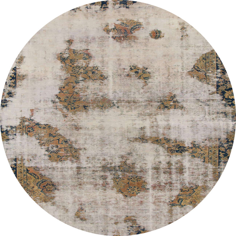 Abstract Indoor Rug, Round 8'