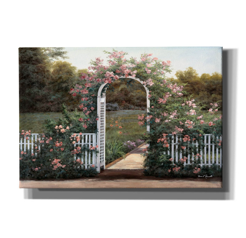 «Rose Trellis» par Diane Romanello, H 18 po x l 26 po x P 0,75 po