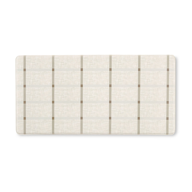 TOWN & COUNTRY BASICS Comfort Plus Non-Slip Backing Kitchen Mat, Beige, Runner 1'6" x 4'7"