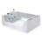 IRIS 67" x 47" 2-Person White Freestanding Whirlpool Bathtub with Dual Panoramic Glass Panels