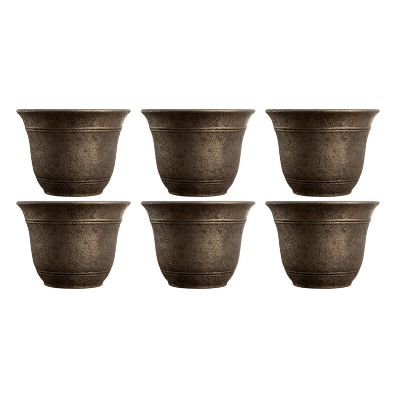 Ceramic Pot Planter, Bronze, 6