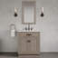 Meuble-lavabo de comptoir en marbre blanc Carrara de 30 po avec robinet Foosland-675296237-752379394