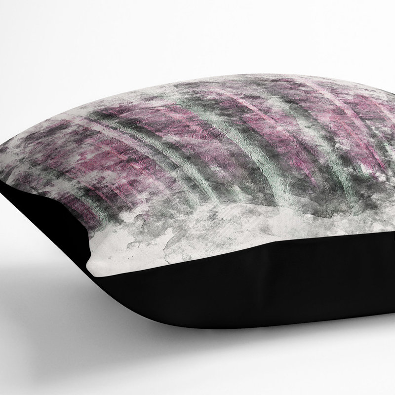 Forest Watercolour Cushion with Filling, Black, 55cm H x 55cm W x 20cm D