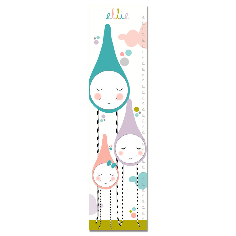 Charte de croissance personnalisable raindrop family canvas Chauncey