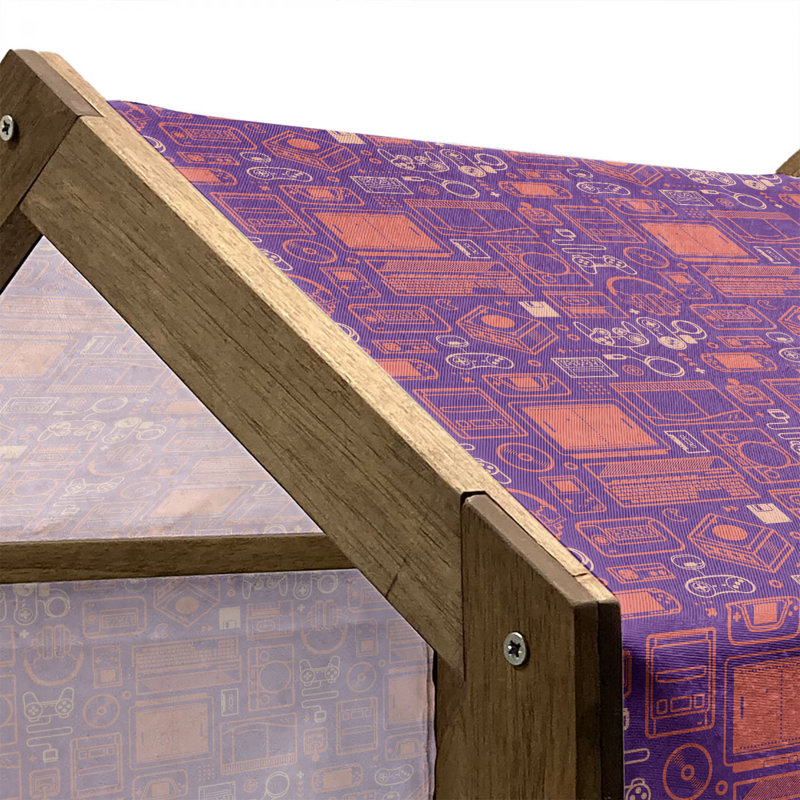 Niche pour chien en bois, H 22,44 po x l 23,62 po x P 17,72 po