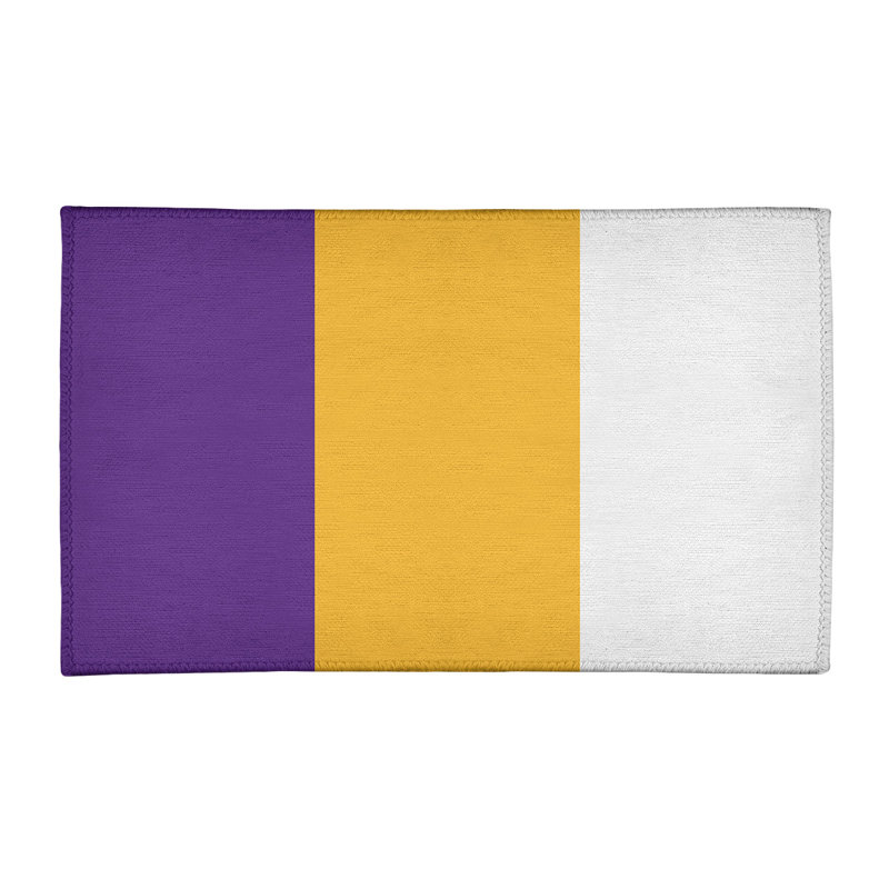 Tapis mauve/doré rayé, Rectangle 2 pi x 3 pi