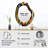 Circular Retro Dynamics I - Geometric Asymmetrical Decorative Wall Mirror, Modern Unique Shape Mirror, Printed Metal Art