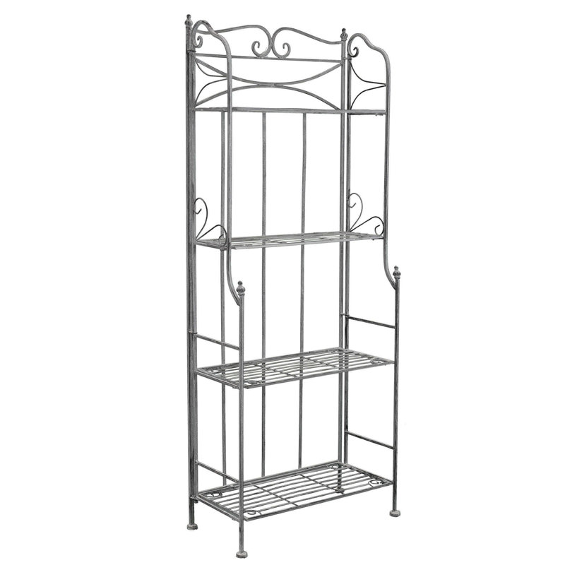 Broyles Metal Plant Stand, Grey