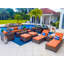 Ensemble de patio complet en rotin 16 pièces avec coussins Sorrento-1253643902