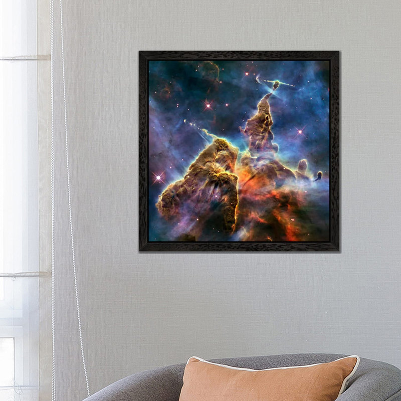 Mystic Mountain In Carina Nebula II (Hubble Space Telescope) - Floater Frame Print on Canvas, 66.04 cm H x 66.04 cm W