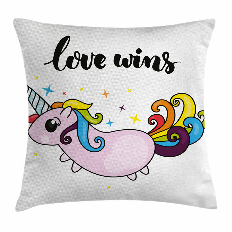 Housse de coussin carrée à slogan lgbt, 18 po x 18 po
