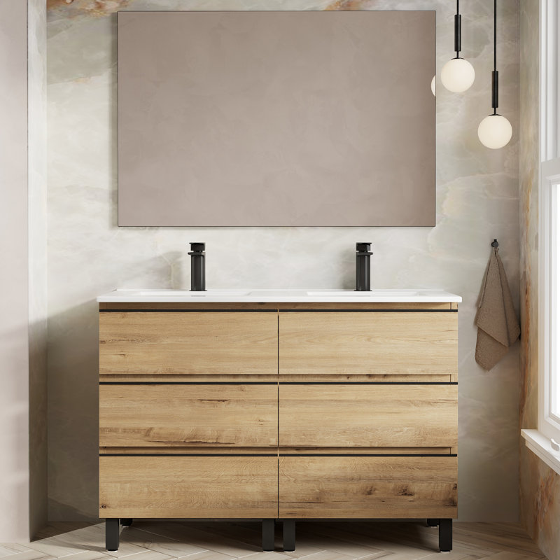 Rosabell 1mm Double Bathroom Vanity with Basin