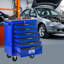 Chariot à outils robuste à 6 tiroirs avec tiroirs verrouillables et plateau en acier inoxydable