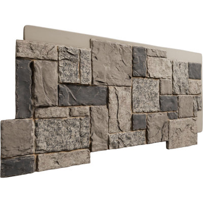 EverStone Castle Rock Faux Stone Panel, 49"W x 24 1/2"H x 1 1/4"D, Urban Colour