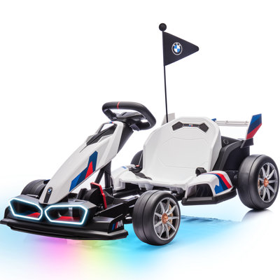  24V Drift Kart With Dual 200W Motors, Electric Go Kart With Adjustable Seat, Crazy Go Cart For Kids Ages 6-12, Led Lights, Drift Mode And 2 Speed.