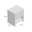 Louisa 1 Drawer Bedside Table-69060322