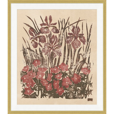 Iris Block Print Framed Print