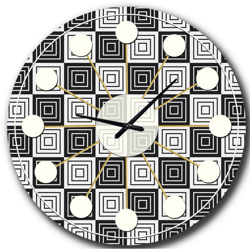 Horloge murale Mid-Century, Médium