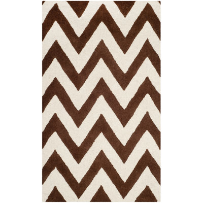 Sanyla Hand Tufted Wool Chevron Rug