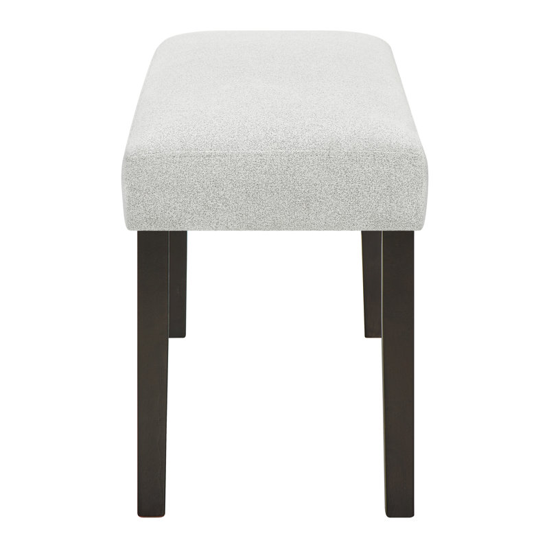 Wyncote Wood Upholstered Dining Bench, Stone Gray
