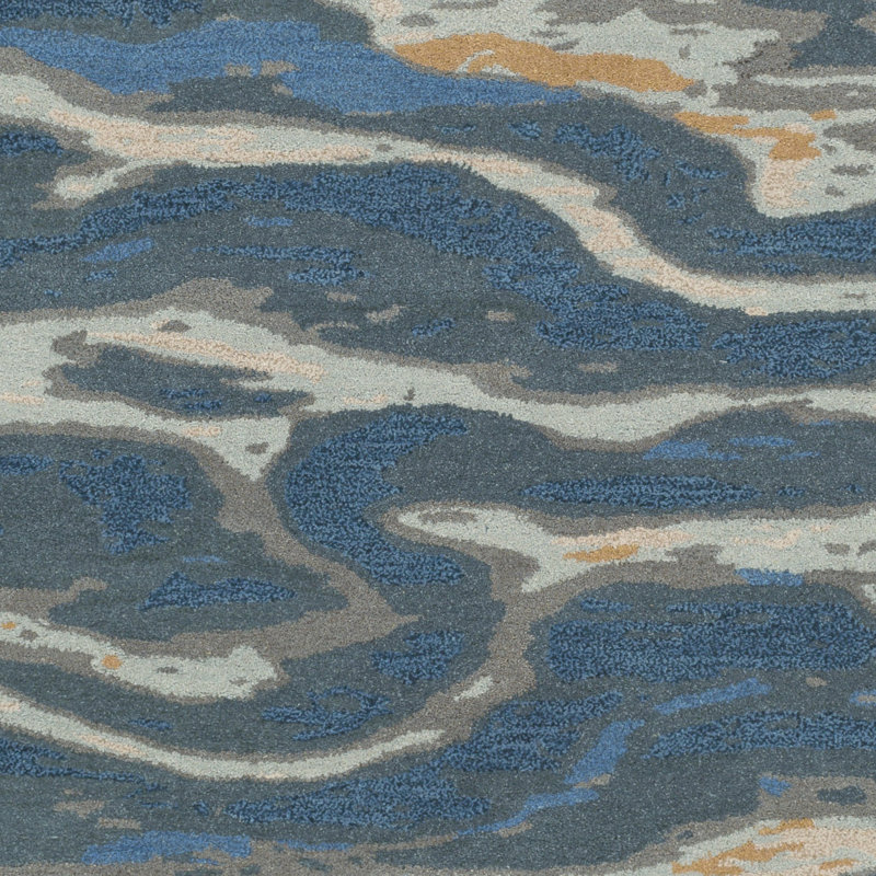 Bandino Hand Tufted Wool Abstract Indoor Rug, Rectangle 3'3" x 5'3"