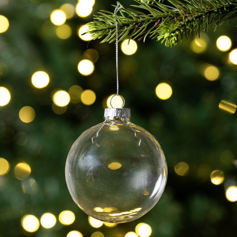 Ornement boule de Noël à 2 finitions, Transparent