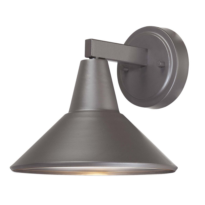 Bay Crest Aluminum Wall Light, Dorian Bronze, 8.25" H x 8.25" W x 9.5" D
