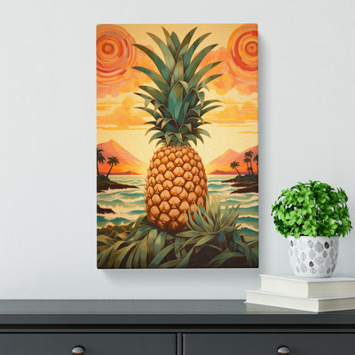 Pineapple Deco - Wrapped Canvas